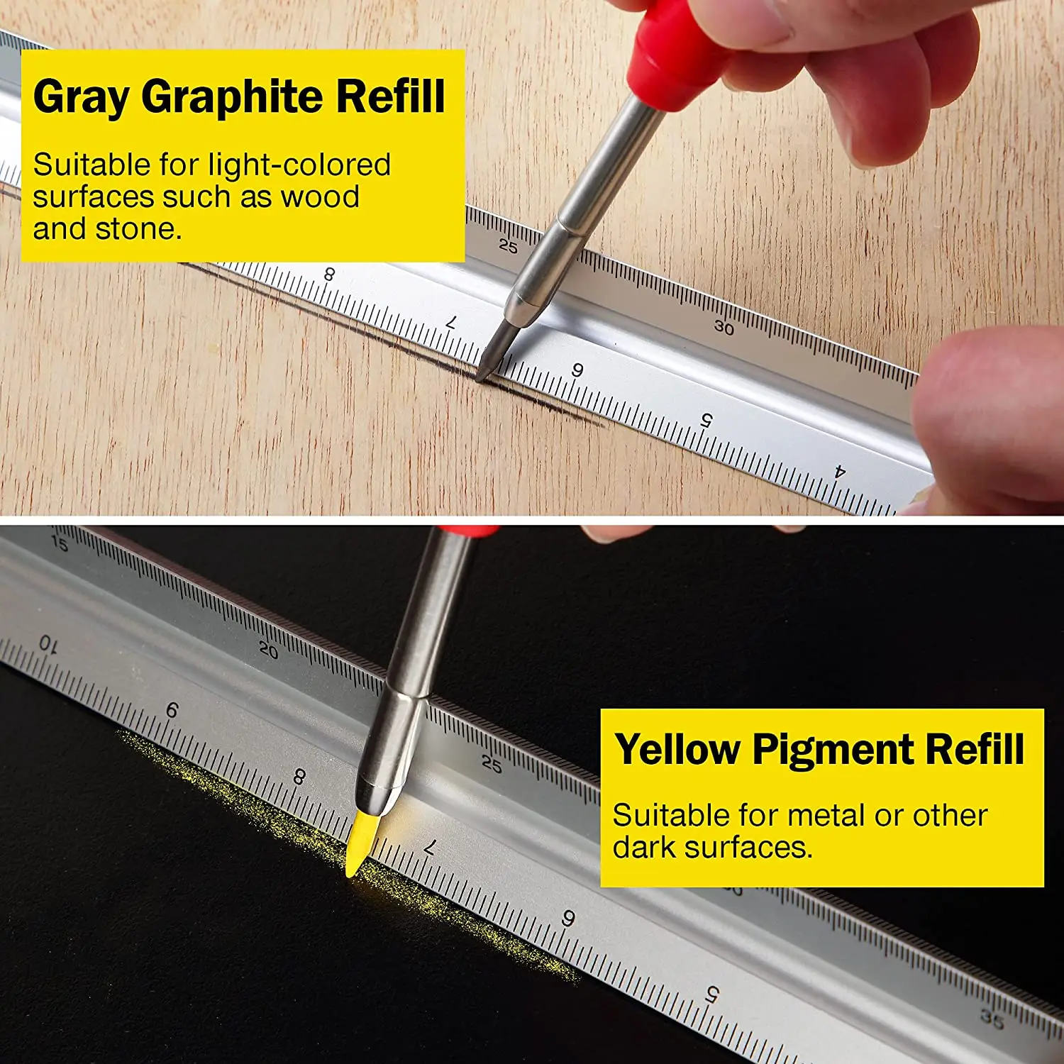 Ter pencil with refill lead and built in aener for deep hole mechanical pencil scribing thumb200