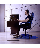 Polycarbonate 9-Sided Blue Gaming Chair Mat for Hard Floors 38 x 39 - $87.11