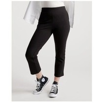 Quince Womens Ultra-Stretch Ponte Kick Flare Pants Pull On Black S - £22.72 GBP