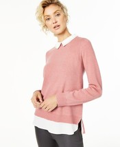 NEW CHARTERS CLUB  PINK EMBELLISHED CASHMERE SWEATER  SIZE PXL PETITE  $149 - $97.37