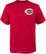 Majestic Uomo Cincinnati Rosso Bruce #32 Manica Corta Crew T-Shirt,Rosso... - $16.81