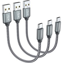 Short Usb C Cable (0.5Ft 3-Pack), Usb-A To Type-C 3A Fast Charging Cord ... - £10.18 GBP