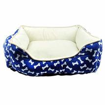 MPP Dog Beds Cuddler Sherpa Bumper Choose Red Plaid Blue Bones or Arrow Print 20 - £37.02 GBP