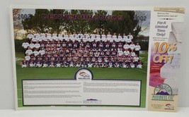 2002 Denver Broncos Football Team Photo Poster Promotional Denver Mattress Rare - £11.62 GBP