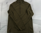 Ibex Sweater Mens Medium Green Long Sleeve Embroidered Logo Half Zip Woo... - $60.52