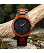Wooden Men's Watch Fashion Quartz Wristwatch Quartz Movement New Men Design - $85.99