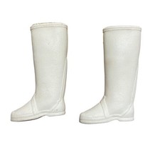 Barbie 1970&#39;s Off White Squishy Boots Rare Vintage Skipper Skooter - £11.10 GBP