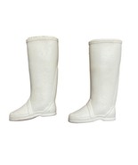 Barbie 1970&#39;s Off White Squishy Boots Rare Vintage Skipper Skooter - £11.10 GBP