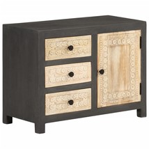 Sideboard Grey and white Solid mango wood Sideboard Rectangular - $303.99