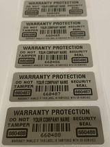 [QTY 1000] CUSTOM PRINTED WARRANTY SECURITY LABELS STICKERS SEALS BARCOD... - £50.44 GBP