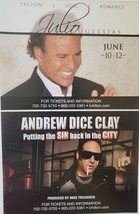 Julio Iglesias Andrew Dice Clay in  Las Vegas Hilton Brochure - £4.74 GBP