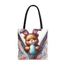 Tote Bag, Easter, Cute Bear with Bunny Ears, Personalised/Non-Personalised Tote  - £22.51 GBP+