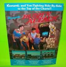 Rush&#39;n Attack Arcade FLYER Original 1985 Video Game Promo Vintage Retro Art - £55.33 GBP