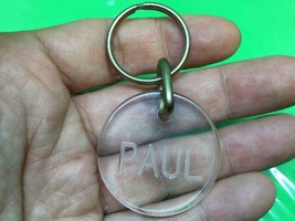 Vintage Name Tage Keyring PAUL Keychain First Name PAUL Ancien Porte-Clés Prénom - £6.16 GBP