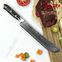 Chef Butcher Knife Scimitar Knife 9&quot; VG10 Super Steel Vacuum Treated Ful... - £70.50 GBP
