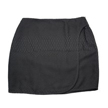 Max Studio Skirt Womens 12 Black Side Zip Wrap Casual Mini Pencil Skirt - $25.72