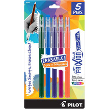 Pilot FriXion Ball Color Sticks Erasable Gel Pens 5/Pkg-Black, Blue, Purple, Mag - £12.59 GBP