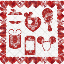 Heart Shape 2F-Digital ClipArt-Gift Tag-Valentine&#39;s Day-Holiday-Background - £1.38 GBP