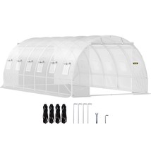 VEVOR Walk-in Tunnel Greenhouse, 20 x 10 x 7 ft Portable Plant Hot House w/ Galv - £154.72 GBP