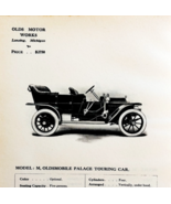 1908 Olds Motor Oldsmobile Model M Print Catalog Advertisement Automobil... - $29.99