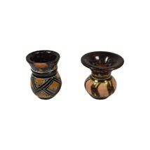 Vintage Miniature Belem Para Brazil Terra Cotta Red Clay Pottery Bud Vas... - £9.73 GBP