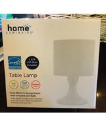 Home Luminaire Table Lamp W/White Fabric Shade W/Plastic Base. - €29,62 EUR