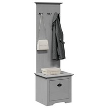 vidaXL Hallway Cabinet Grey Solid pinewood, engineered wood, metal - $3,933.47 MXN