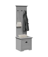 vidaXL Hallway Cabinet Grey Solid pinewood, engineered wood, metal - $3,933.47 MXN