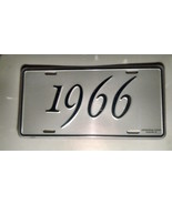 &quot; 1966 &quot; Licence Plate  --- Silver with black lettering  - $190.17 MXN