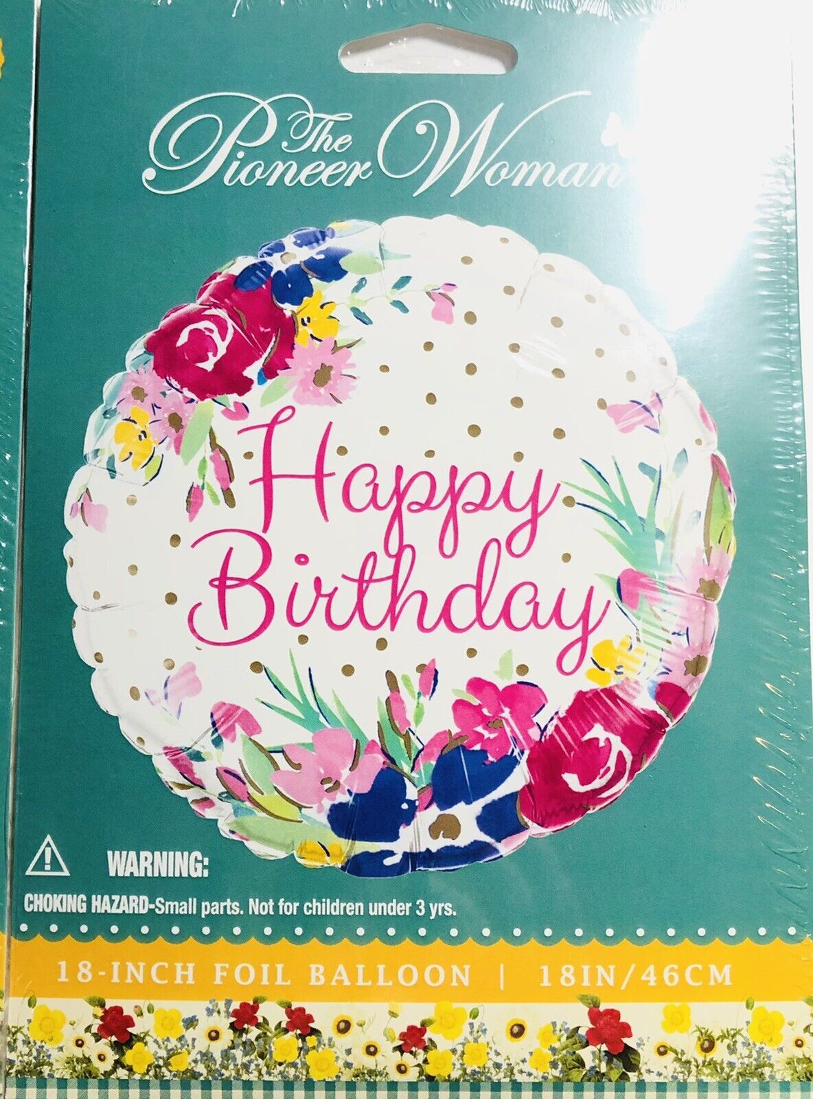 The Pioneer Woman Birthday Cake 18” Foil Balloon (Not Filled) - NEW - $2.59