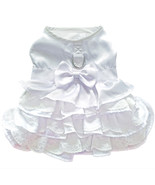 Dog Harness White Satin Wedding Dress with Veil and Matching Leash Size ... - $24.10 CAD