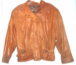 Wilson&#39;s Adventure Bound Camel Brown Leather Thinsulate Jacket Size XL Genuine - £53.33 GBP