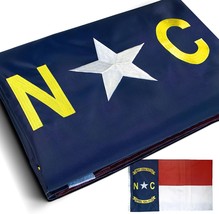 Anley EverStrong Embroidered North Carolina State Flag 3x5 Feet Nylon NC Flag - £18.94 GBP