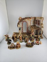 Dept 56 Silent Night Away In A Manger 12 PC Nativity Set W/Manger 56.405... - $94.04