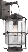 Kichler - Montview 12&quot; H 1-Light Outdoor Weathered Zinc Wall Lantern 39504 - $19.79