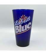 Labatt Blue 16 Oz. Cobalt Blue Pint Glass Gold Trim Maple Leaf Logo Libb... - £11.72 GBP