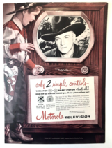 1950 Motorola Television 2 Controls Hopalong Cassidy Original Vintage Ad - £9.03 GBP