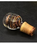 Artistic Murano Art Glass Wine Bottle Stopper Fall Colors Gold &amp; Glitter - €22,82 EUR