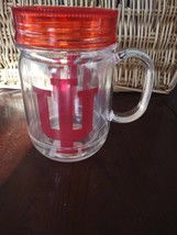 University Of Indiana Tumbler With Lid For Straw - £20.05 GBP
