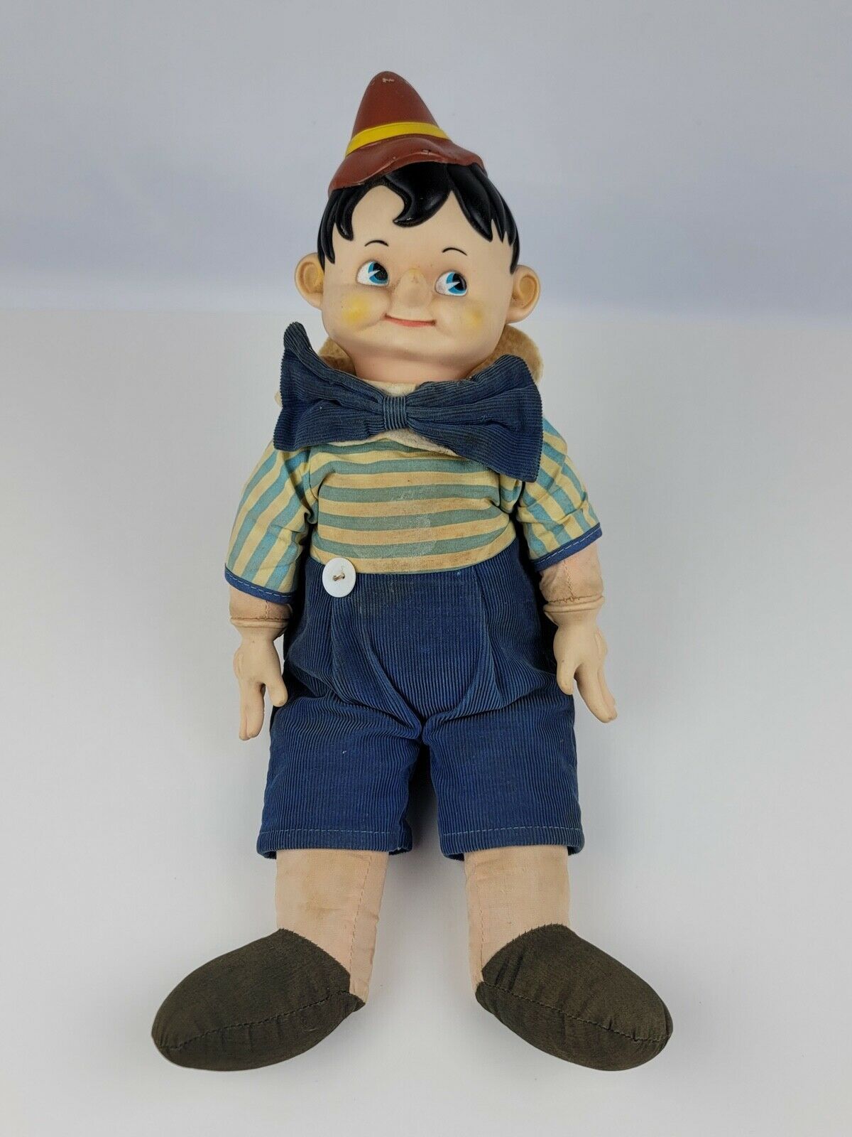 Vintage Kinckerbocker Kuddles Pinocchio Doll - 1965 Plush toy rubber Head - $23.75
