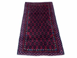 2&#39; 8&quot; X 4&#39; 6&quot; Vintage Handmade Tribal Wool Rug Balouchi Rug Afghan Rug R... - $197.65