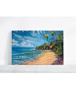 Beach Drawing Painting, Pastel Tropical Beach Art Hawaii Print Large Por... - £17.20 GBP+