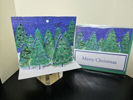 Vintage 1998 Sanrio Mini Christmas Pop Up Mini Message Card Christmas Trees - $517.67 MXN