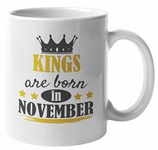 Make Your Mark Design Kings Born in November Coffee &amp; Tea Mug for Birthday, Pres - £15.95 GBP