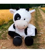 Carters Baby Cow Plush Black and White Soft Moo Moo 61365 Stuffed Animal... - €82,54 EUR