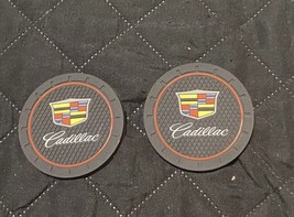 2PCS Silicone Carbon Fiber Car Coaster Cup Holder Pad Mat Cadillac Anti-... - $149.05 MXN
