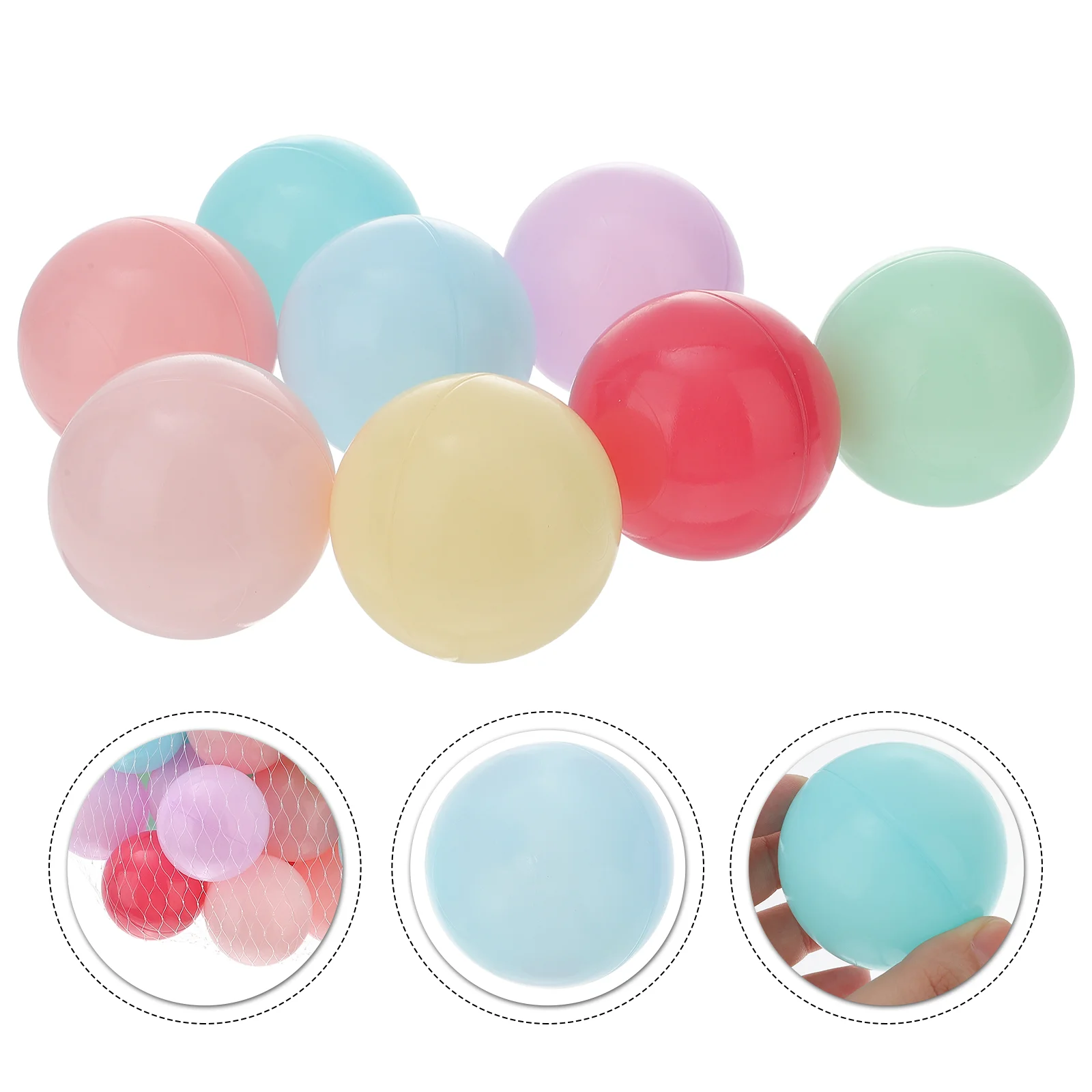 50 Pcs Toddler Inflatable Pool Ocean Ball Pit Balls Colorful Toy Toys Children - £13.01 GBP+
