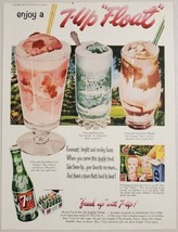 1955 Print Ad 7-UP Soda Pop Seven Up Ice Cream Floats Case of Bottles - £9.65 GBP