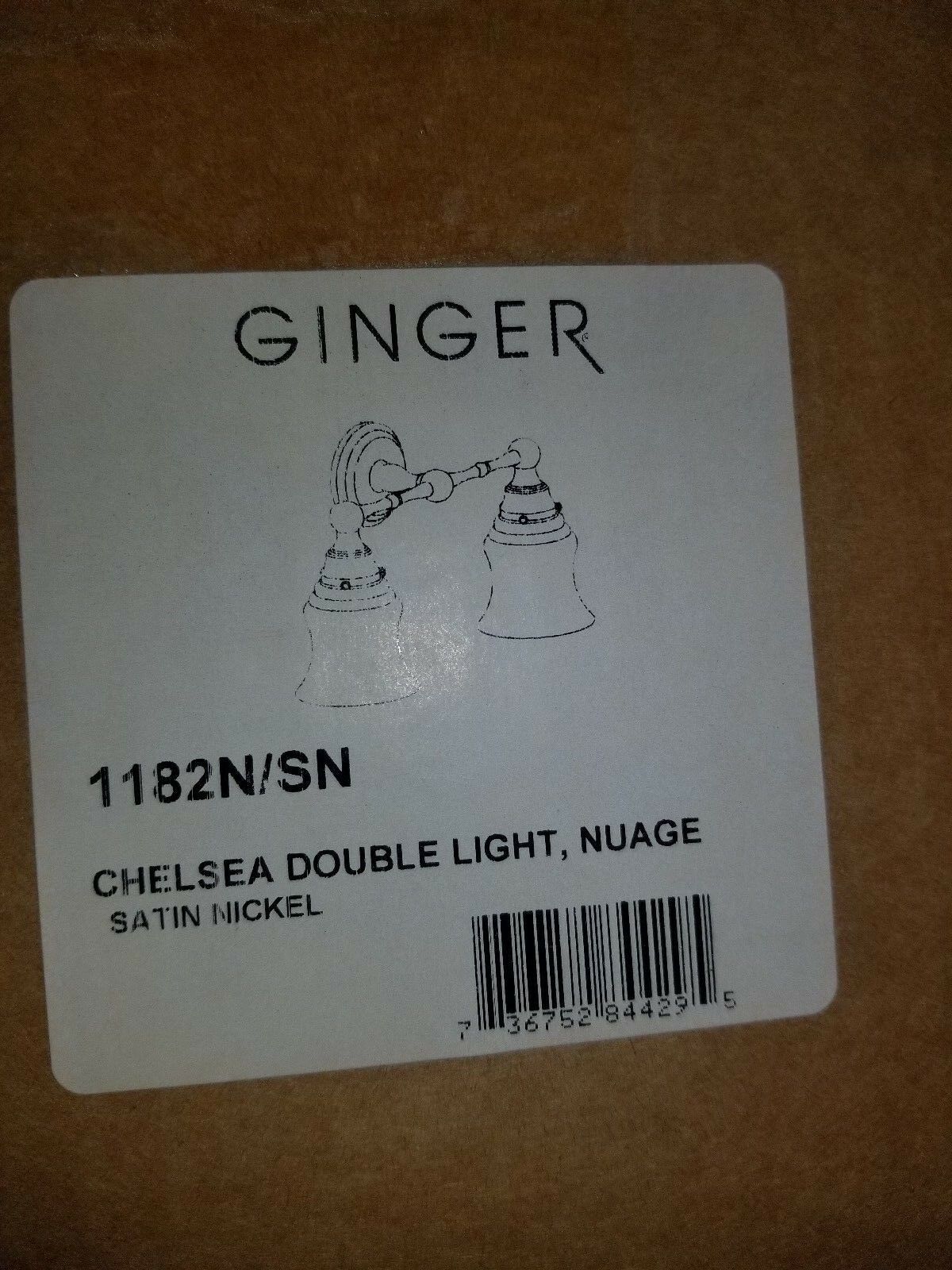 Ginger 1182N/SN CHELSEA DOUBLE LIGHTS NUAGE - $242.55