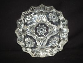 Anchor Hocking EAPC Oatmeal Prescut Ashtray Star of David Clear Glass Vi... - $12.86